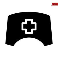 medicine in hat glyph icon vector