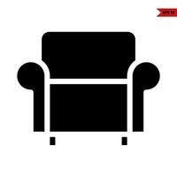 sofa glyph icon vector