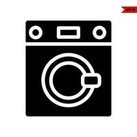 washing machine glyph icon vector