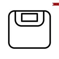 scale weight line icon vector