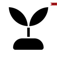 plant in soil glyph icon vector