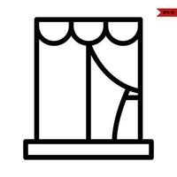 window line icon vector