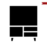 cupboard glyph icon vector