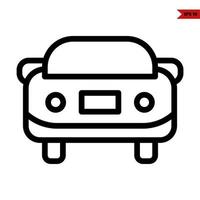 icono de línea de coche vector