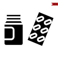 drug with bottle drug glyph icon vector