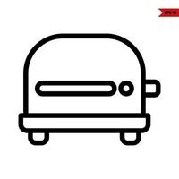 bread toast line icon vector