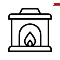 bonfire line icon vector