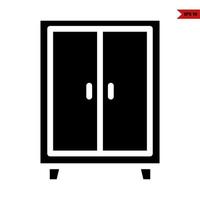 cupboard glyph icon vector