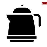 pot tea glyph icon vector