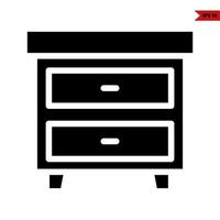 drawer glyph icon vector