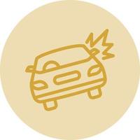 Car Crash Vector Icon Design