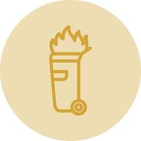Dumpster Fire Vector Icon Design