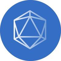 Dice D20 Vector Icon Design