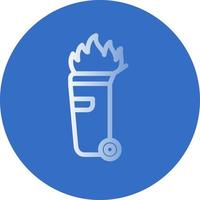 Dumpster Fire Vector Icon Design