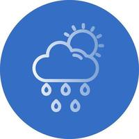 Cloud Sun Rain Vector Icon Design