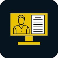 Video Lecture Vector Icon Design