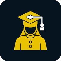 diseño de icono de vector de mujer graduada