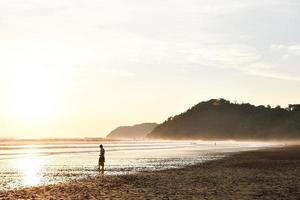 Sunset over the sea photo