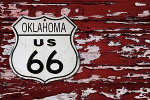 Oklahoma US 66 route sign photo