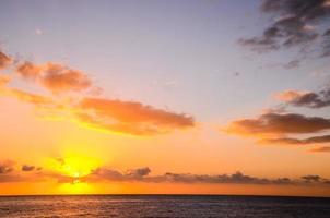 Sunset over the sea photo