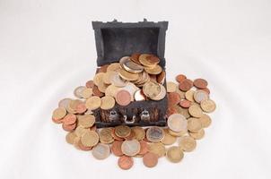 Treasure chest on light background photo