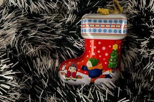 Colourful Christmas decorations photo