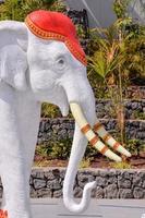 White elephant statue - Thailand 2022 photo