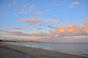 Sunset over the sea photo