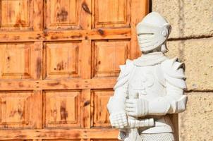 estatua de un medieval armadura soldado foto