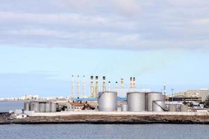 Buildings in a cargo port photo