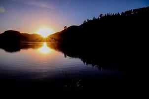 Sunset over the sea photo