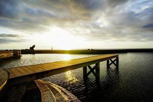 Sunset over the sea photo