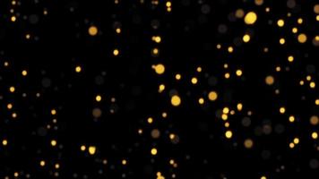 Loop falling glow orange bokeh particles animation background video