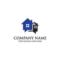 Home talk logo designs, real estate logo template vector