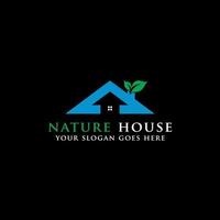 Nature House Logo Designs, Real Estate logo template, green house logo vector