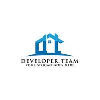 Developer team logo designs, DT initial name logo template vector