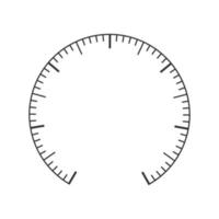 Pressure meter, manometer, barometer, speedometer, tonometer, thermometer scale. Navigator or indicator tool interface template. Measuring dashboard with round chart vector