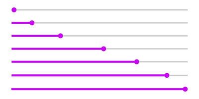 Loading bar icon set. Video or audio player sliders. Simple element of media player interface for website or mobile app vector