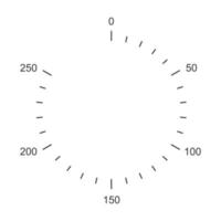 Oven round knob markup template with Celsius temperature gauges. Cooking theme graphic pictogram vector