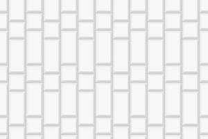 White vertical rectangle and square tile background. Ceramic or brick wall seamless pattern. Kitchen backsplash or bathroom floor seamless pattern vector