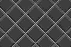 Black square tile diagonal seamless pattern. Kitchen backsplash background. Bathroom or toilet ceramic wall or floor diamond mosaic. Indoor or outdoor mosaic texture vector