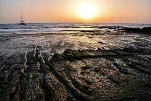 Sunset over the sea photo