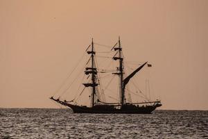 Sailing ship on the sea photo