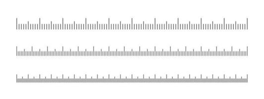 Medical or meteorological thermometer graphic scale set. Horizontal templates for measuring tool vector