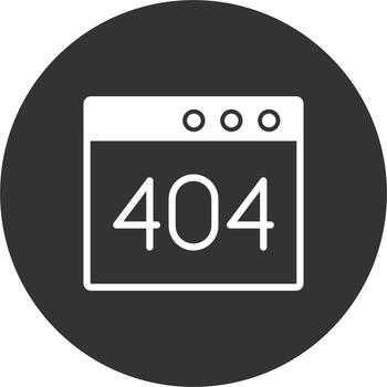 Browser Error 404 Vector Icon