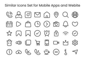 Business and contact icon set vector