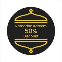 Ramadán kareem especial oferta, venta, descuento insignia, etiqueta, pegatina, botón vector ilustración diseño