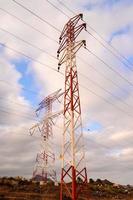 Tall power pylon photo