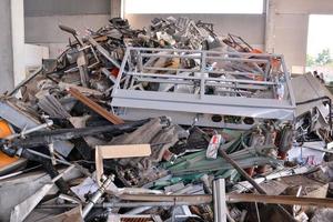 Pile of metal scrap photo