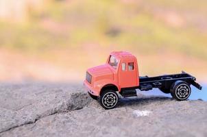 Red toy truck photo